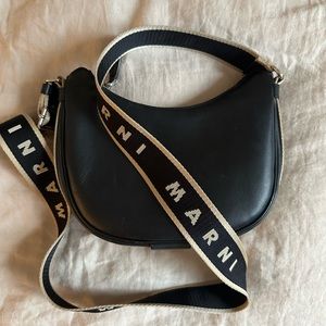 MARNI Bey Black Leather Crossbody